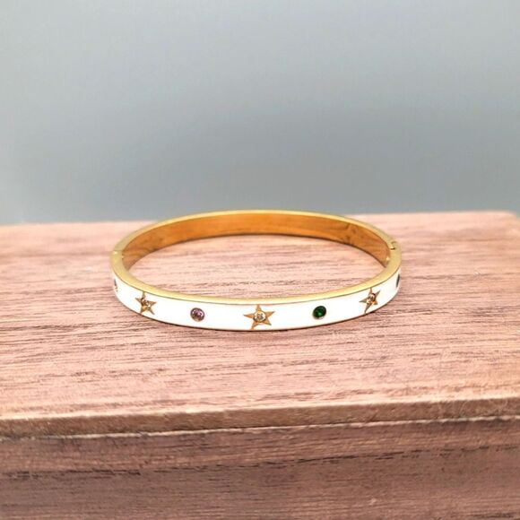 UNBRANDED Hinged Star Bangle - Picture 1 of 4